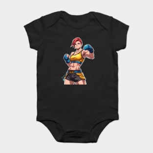 Kick Boxing Girl Baby Bodysuit